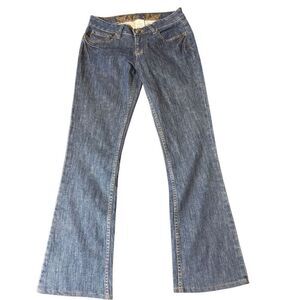 Eileena pleated wide leg low rise denim pants 3